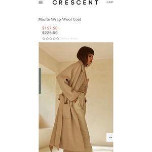 Crescent Monte Wrap Wool Coat